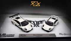 Error 404 Models 1/64 LBWK Lamborghini Murcielago LP640 Liberty Walk WideBody İkiz Araba Seti Beyaz
