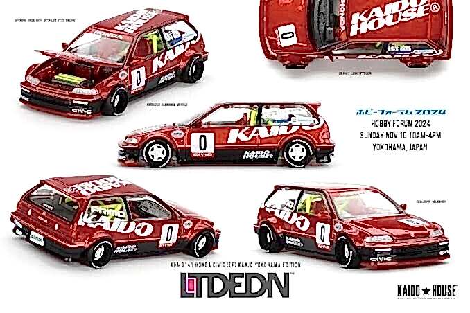 Kaido House x Mini GT LTDEDN 1/64 141 Honda Civic (EF) Kaidohouse Exclusive