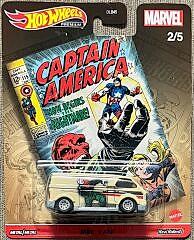 Hot Wheels Premium Marvel 2/5 - Captain America - MBK VAN  GJR20