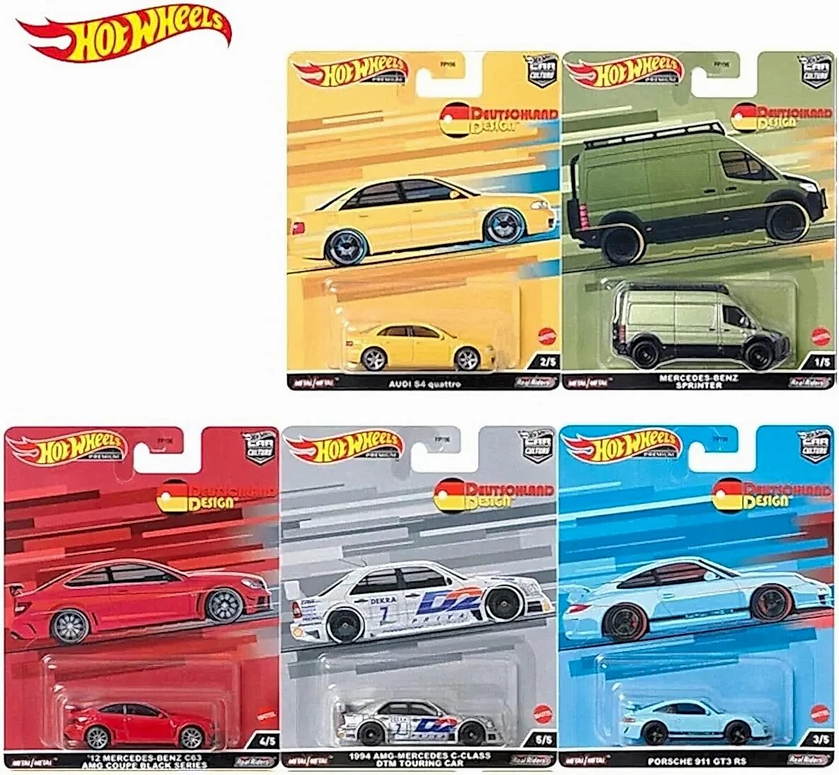 Hot Wheels Premium Car Culture - Deutschland Design Case K 5 li Set