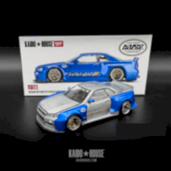 Mini GT x Kaido 1:64 //158 Nissan Skyline GT-R (R34) Kaido Works (V2 Aero) SHINJUKU V2 !!CHASE!! (Açık Kutu Hatasız)