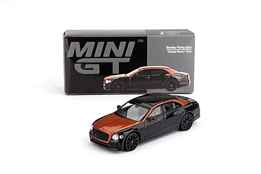 Mini GT 1/64 991 Bentley Flying Spur Orange Flame / Onyx