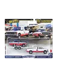 HOTWHEELS TEAM TRANSPORT 63 Chevy Nova & 88 Chevy Sılverado 3500