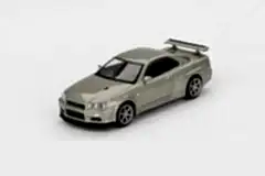 Mini GT 1/64 1003 Nissan Skyline GT-R (R34) V-Spec II Nür Millenium Jade
