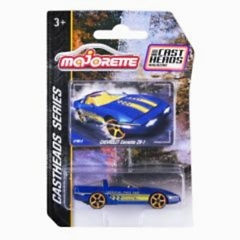 Majorette - Cast Heads Serisi Chevrolet Corvette ZR-1 (Mavi)